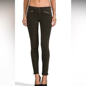 Revolve Rag & Bone Ridley Moto Jean in Wax Dark Olive